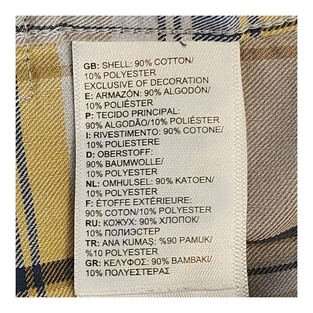 The North Face Shirt Adult Size Medium Gray Yellow Plaid Button Up Mens Outdoors